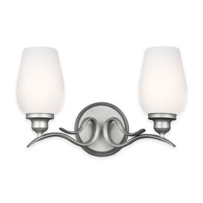 Buy Feiss Standish 2-Light Vanity Fixture in Heritage Silver with CFL Bulbs from Bed Bath & Beyond